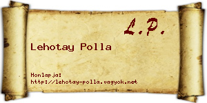 Lehotay Polla névjegykártya